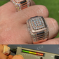 Square Hip Hop Diamond Men's Ring customdiamjewel