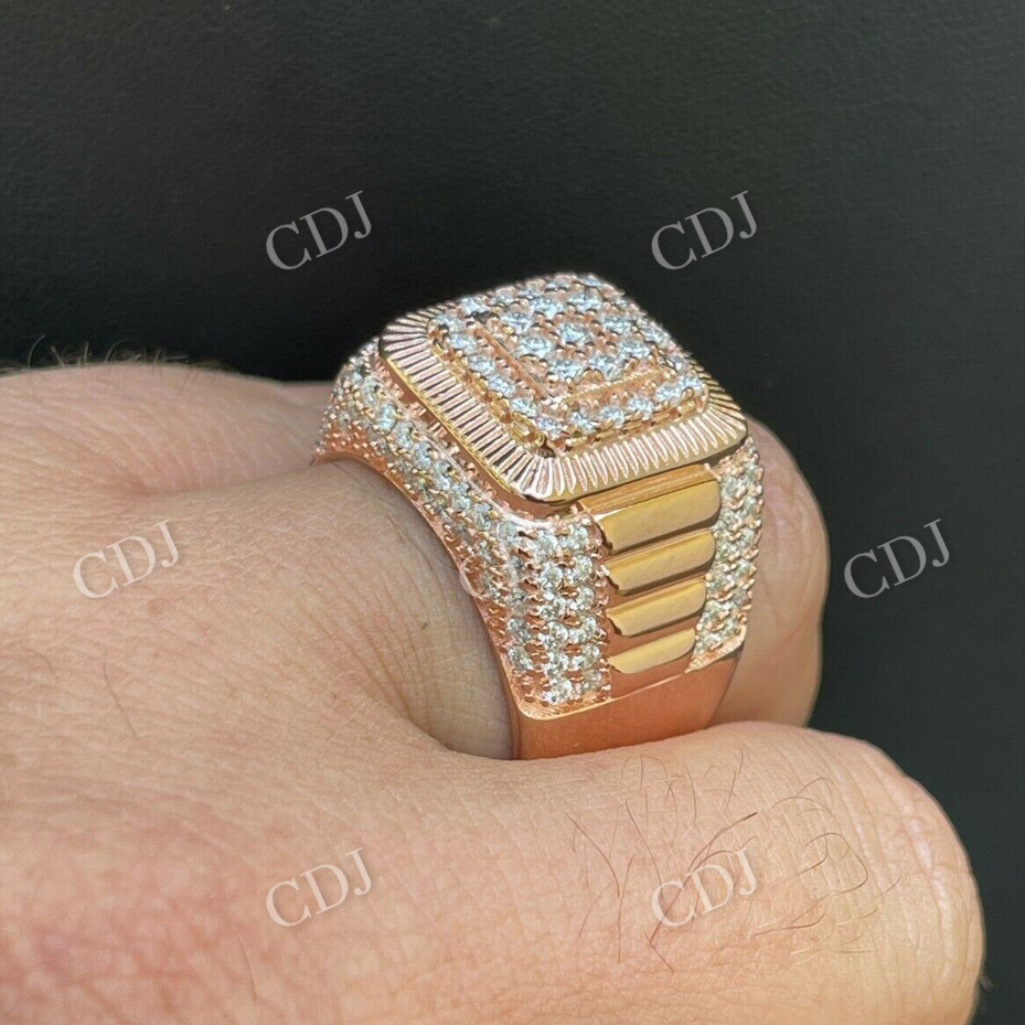 Square Hip Hop Diamond Men's Ring customdiamjewel