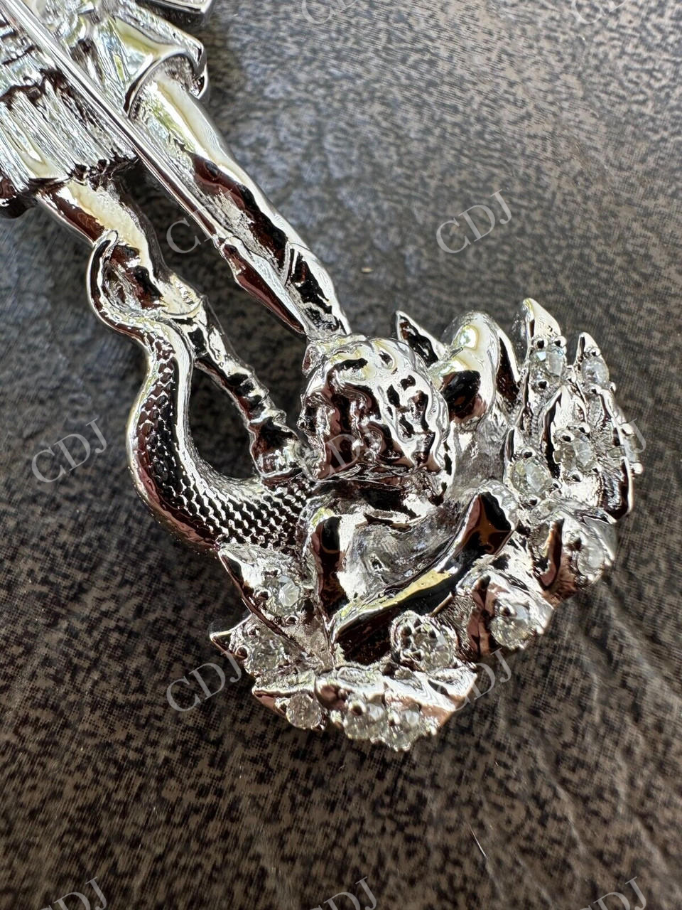 St Michael Slaying Dragon Archangel Pendant  customdiamjewel   