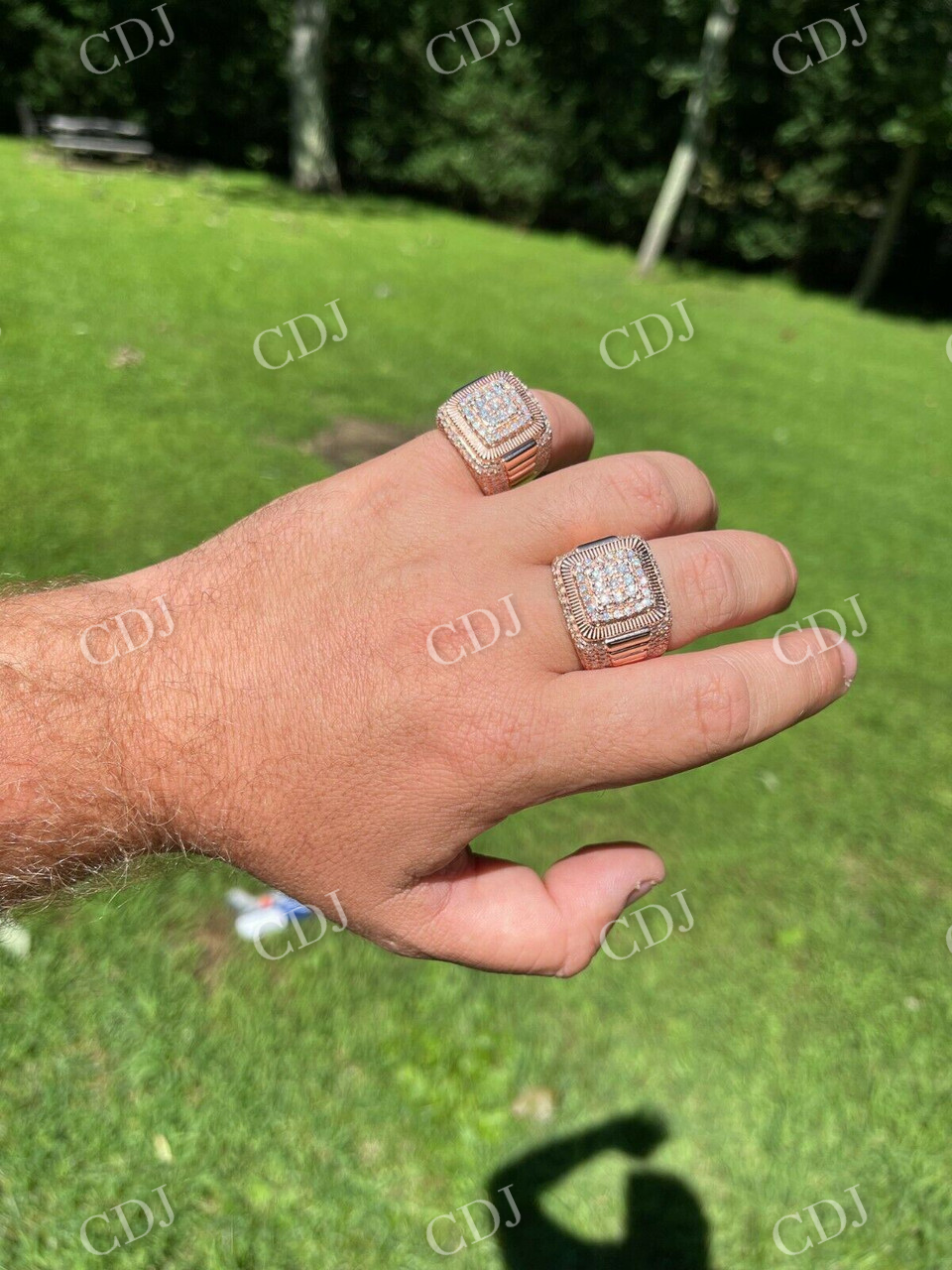 Square Hip Hop Diamond Men's Ring customdiamjewel