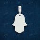 Round Cut Halo Set Hamsa Diamond Pendant  customdiamjewel   