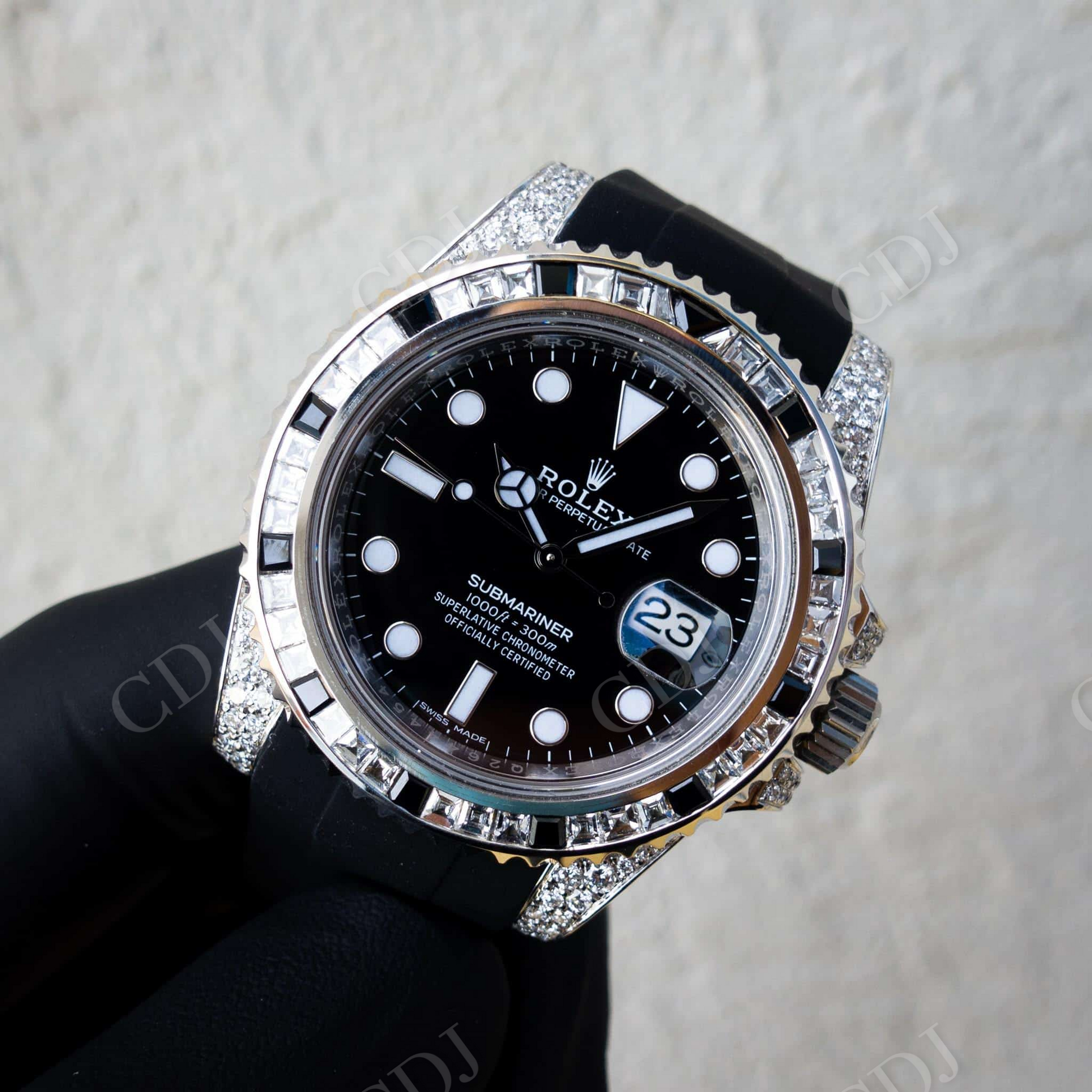Moissanite Diamond Rolex Luxury Wrist Watch customdiamjewel