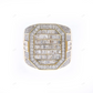VVS Moissanite Octagon Baguette Iced Out Ring hip hop jewelry customdiamjewel
