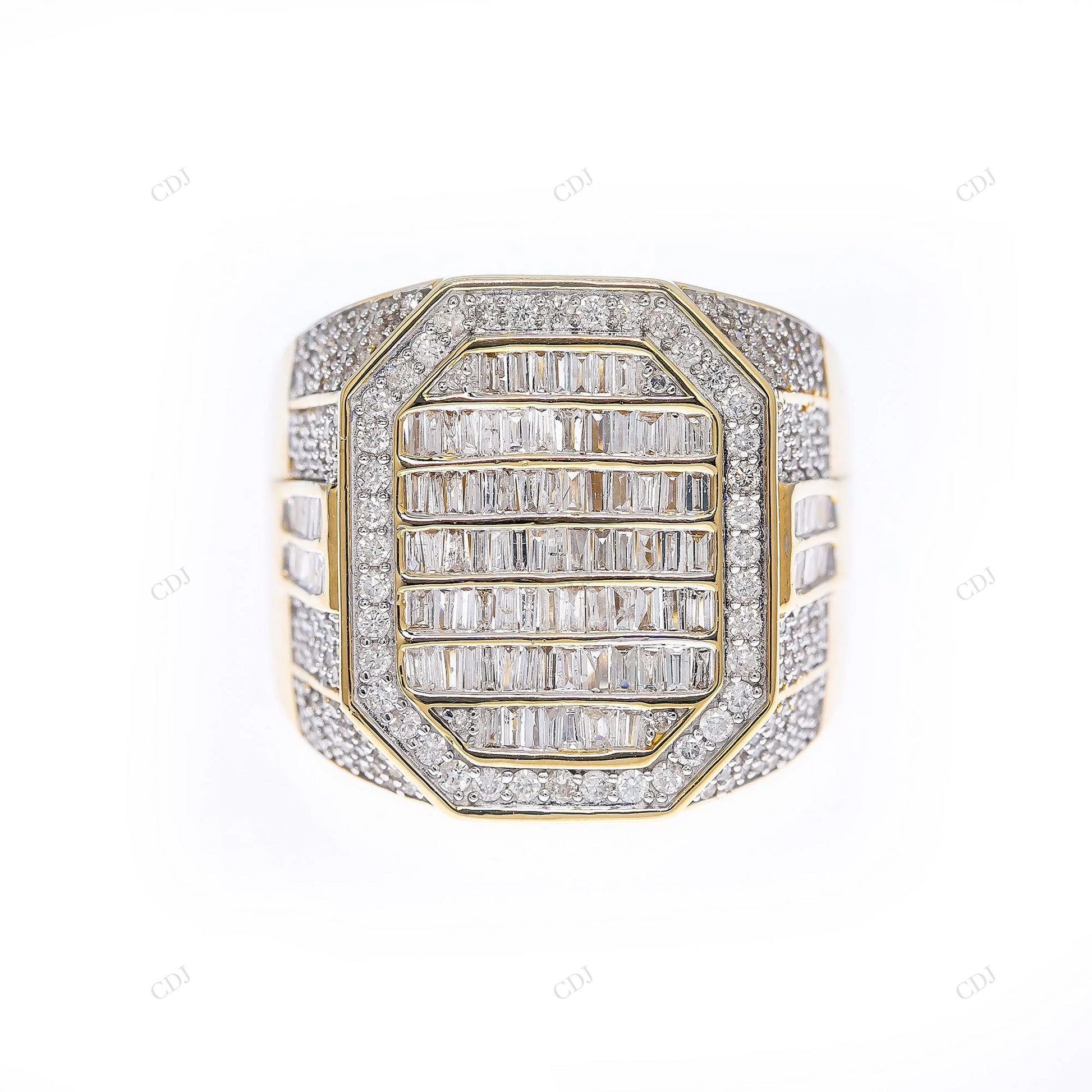 VVS Moissanite Octagon Baguette Iced Out Ring hip hop jewelry customdiamjewel
