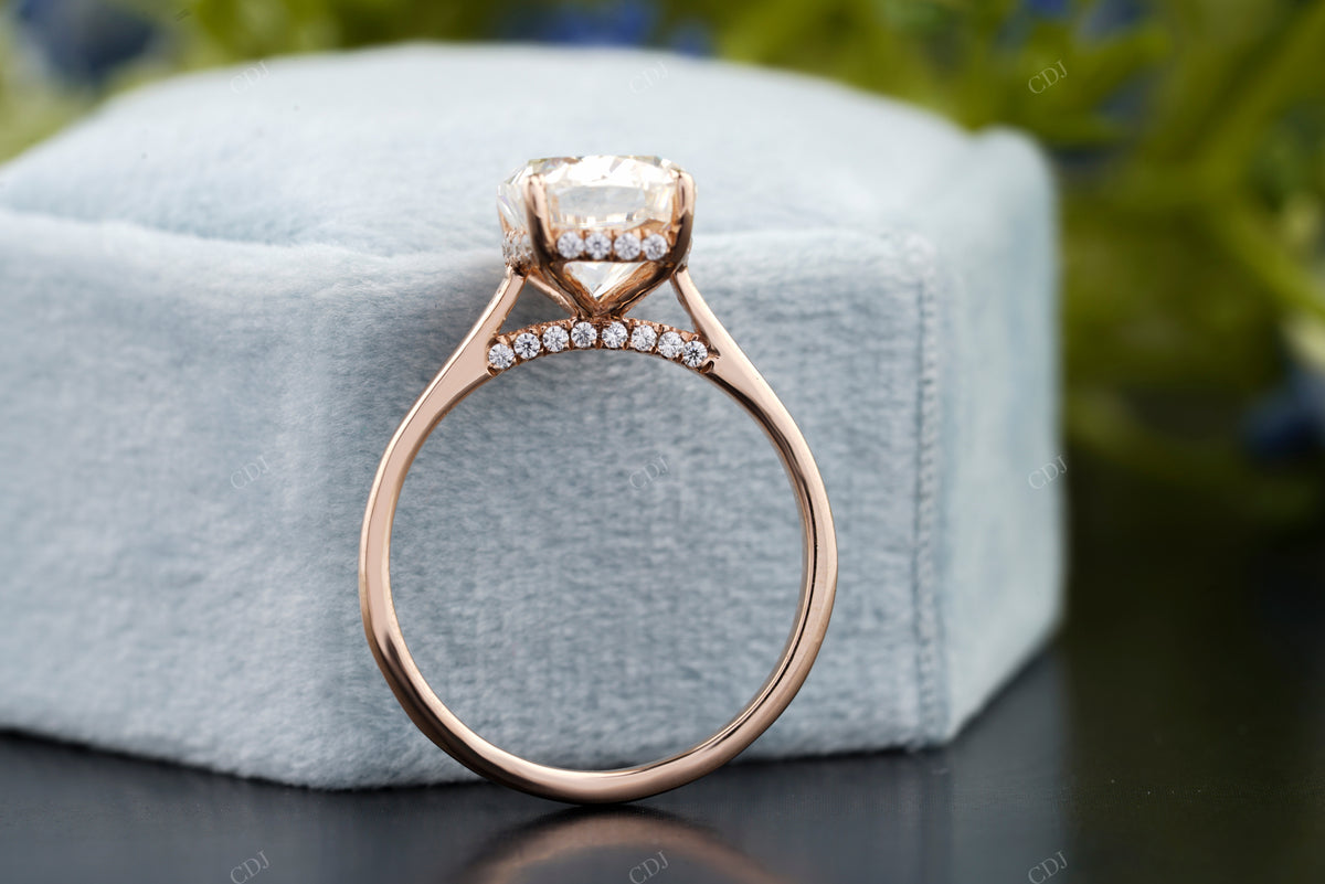 Cushion Lab-Grown Diamond Solitaire Ring customdiamjewel