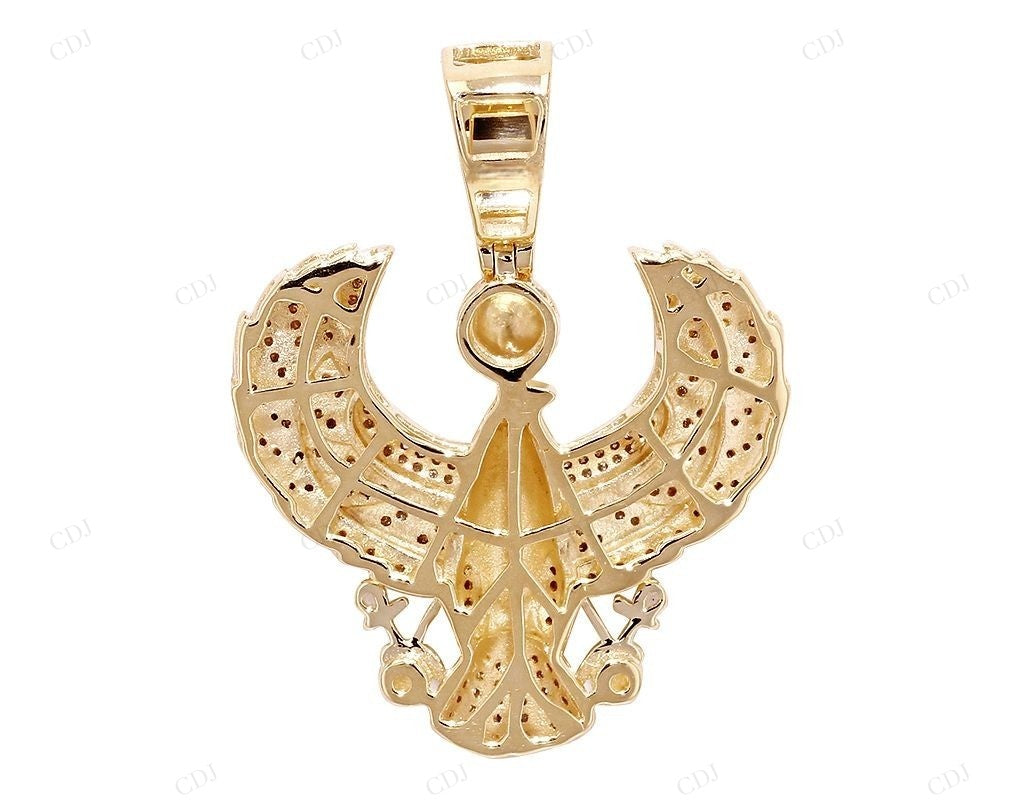 Unique Sterling Silver Eagle Moissanite Pendant CustomDiamJewel