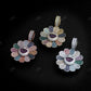 Buy Moissanite Murakami Flower Logo ColorFull Diamonds hip hop jewelry CustomDiamJewel