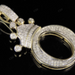 1.35" 14K Gold Diamond Crown Initial 'O' Letter Pendant CustomDiamJewel
