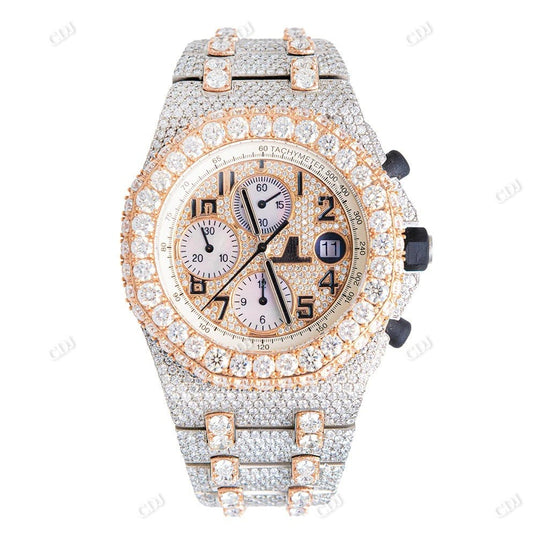 Stylish AP Chrono Moissanite Hip Hop Watch customdiamjewel