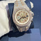 Fully Iced Out Hip Hop AP Chrono Luxury Two Tone Diamond Watch customdiamjewel