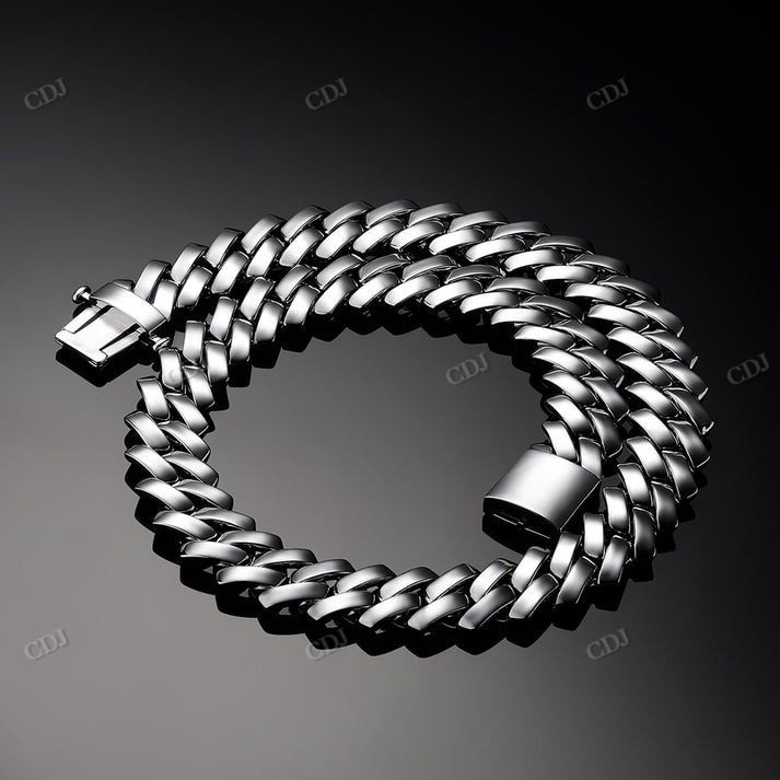 18MM Solid Gold Cuban Chain hip hop jewelry CustomDiamJewel