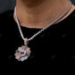 Buy Moissanite Murakami Flower Logo ColorFull Diamonds hip hop jewelry CustomDiamJewel
