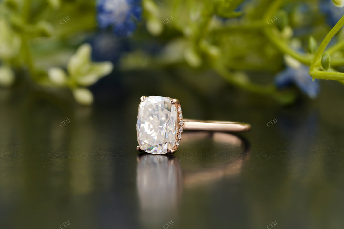 Cushion Lab-Grown Diamond Solitaire Ring customdiamjewel