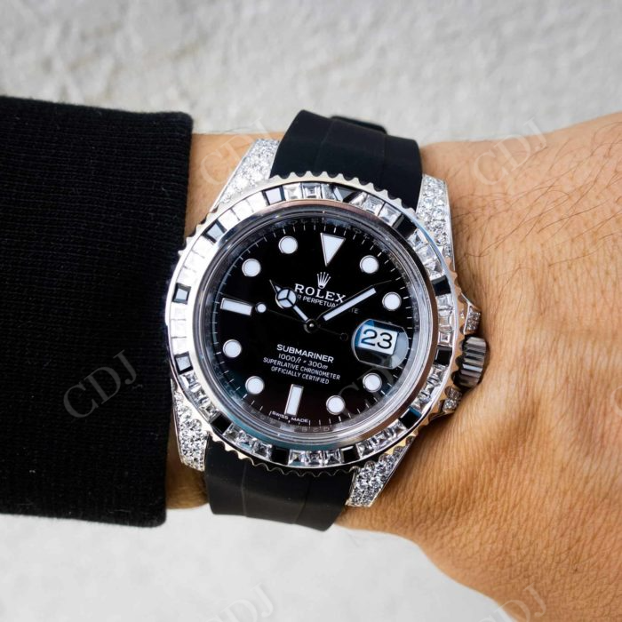 Moissanite Diamond Rolex Luxury Wrist Watch customdiamjewel