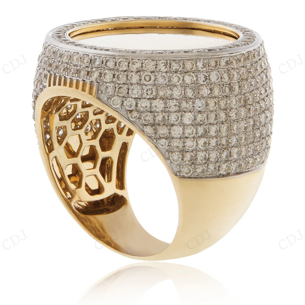 10k Yellow Gold Hip Hop Real Diamond Ring hip hop jewelry CustomDiamJewel