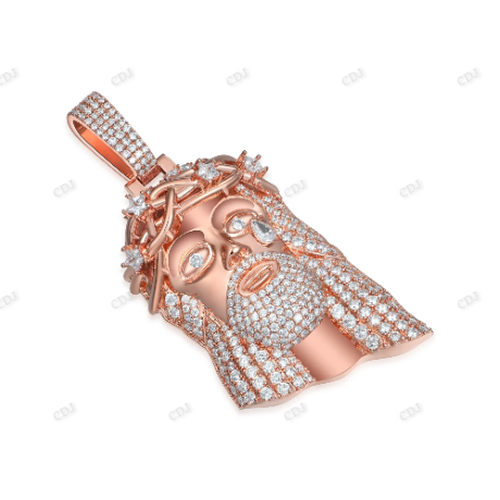 Hip Hop Gold Plated Stellar Jesus Pendant hip hop jewelry CustomDiamJewel