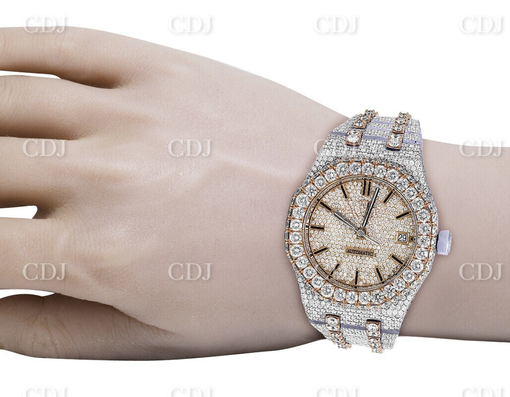 Customized VVS Moissanite AP Hip Hop Diamond Watch customdiamjewel