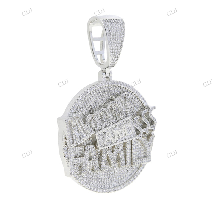 Hip Hop Iced Out Moissanite Diamond Gold Plated Pendant hip hop jewelry CustomDiamJewel