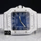 Hip Hop Square Shape Men's Iced Out Moissanite Watch customdiamjewel