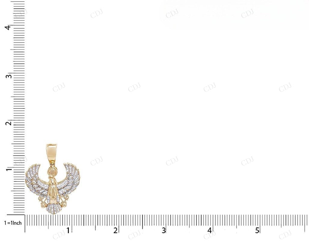 Unique Sterling Silver Eagle Moissanite Pendant CustomDiamJewel