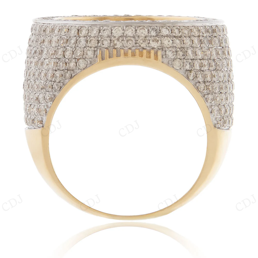 10k Yellow Gold Hip Hop Real Diamond Ring hip hop jewelry CustomDiamJewel