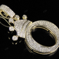 1.35" 14K Gold Diamond Crown Initial 'O' Letter Pendant CustomDiamJewel