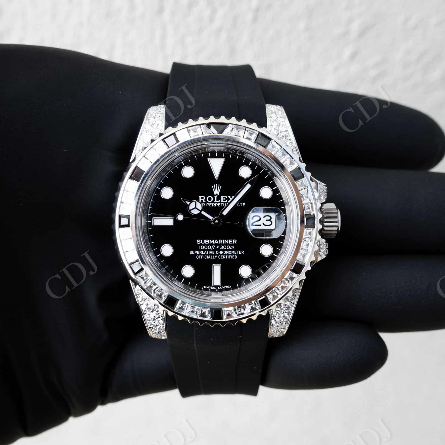 Moissanite Diamond Rolex Luxury Wrist Watch customdiamjewel