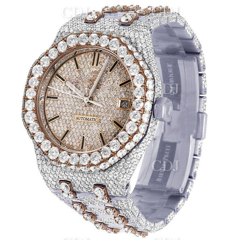 Customized VVS Moissanite AP Hip Hop Diamond Watch customdiamjewel