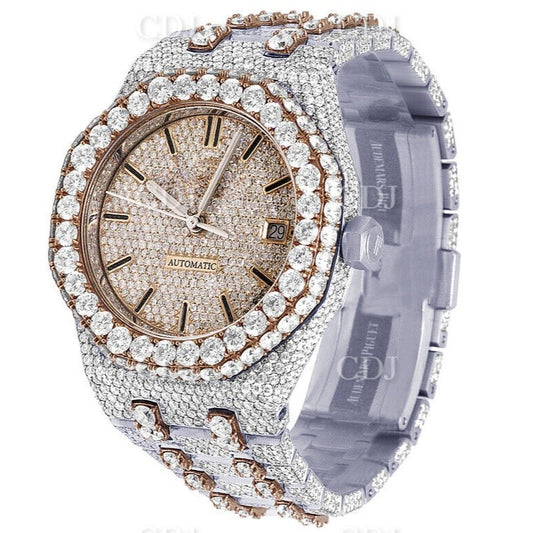 Customized VVS Moissanite AP Hip Hop Diamond Watch customdiamjewel