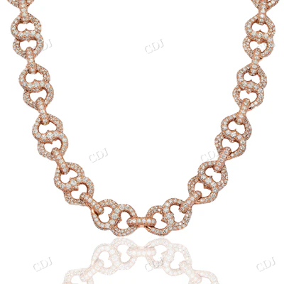 925 Sterling Silver Infinity Link Chain For Men hip hop jewelry CustomDiamJewel