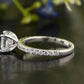 Cushion Lab-Grown Diamond Pavé Ring customdiamjewel