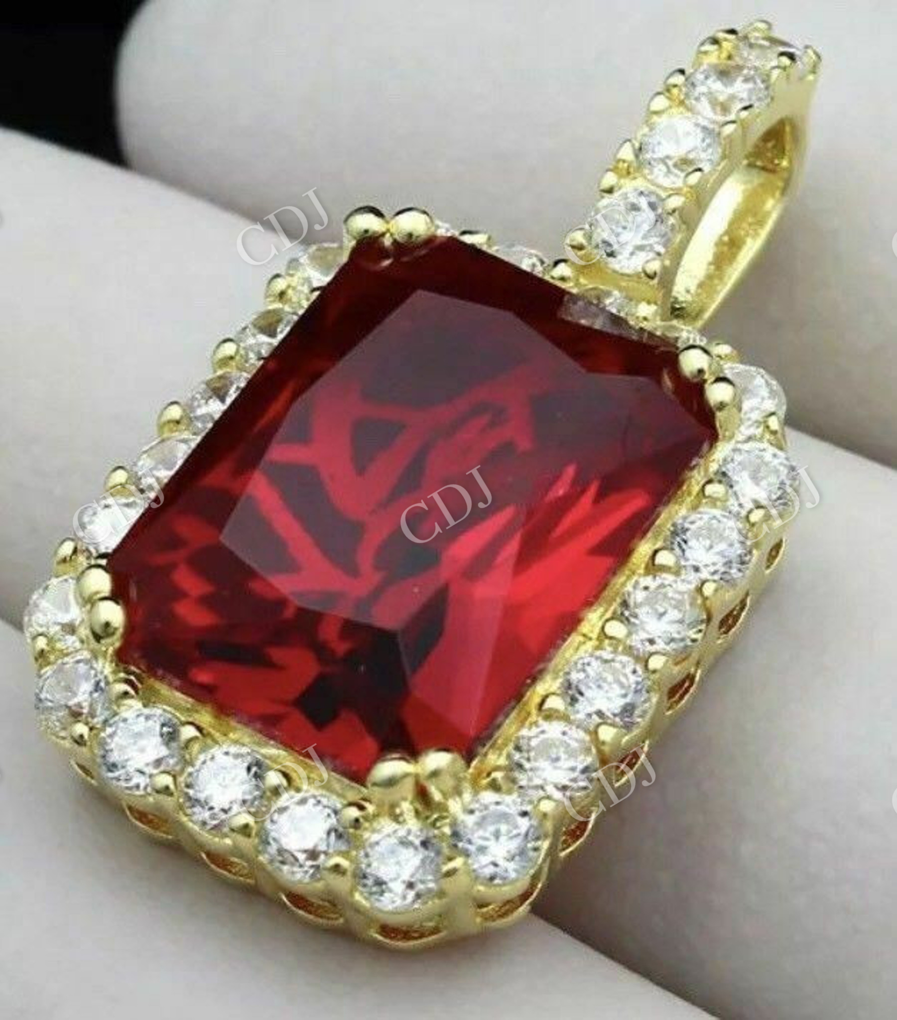 1ct Ruby Gemstone Pendant  customdiamjewel   