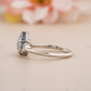 Kite Cut Salt & Pepper Moissanite Ring customdiamjewel