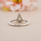Kite Cut Salt & Pepper Moissanite Ring customdiamjewel