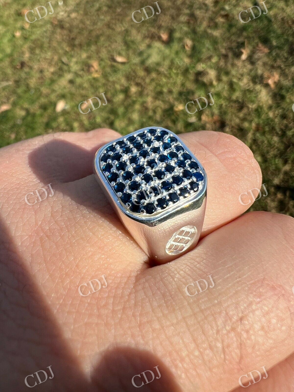 Black Onyx Gemstone Hip Hop Men's Ring  customdiamjewel   