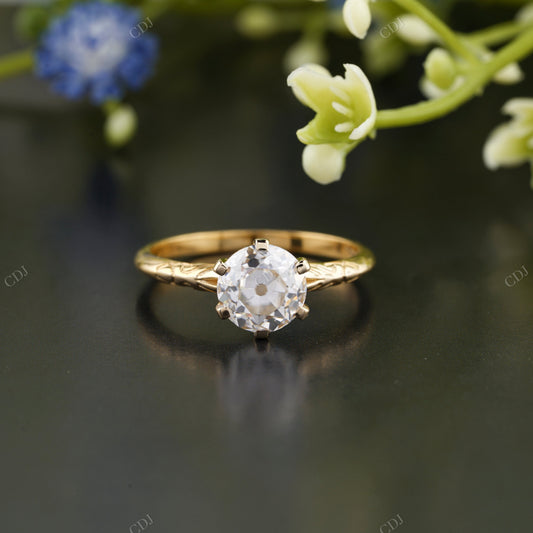 Lab-Grown Diamond Vintage Gold Ring customdiamjewel