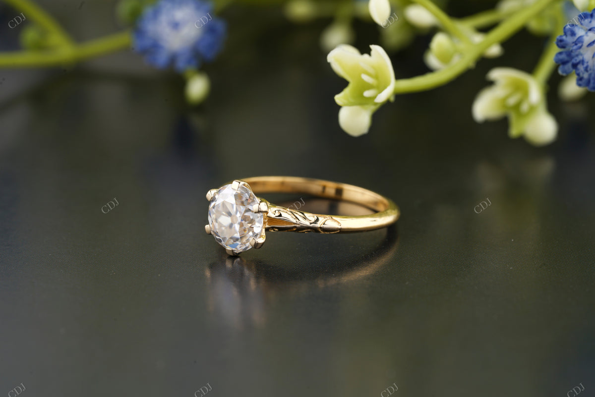 Lab-Grown Diamond Vintage Gold Ring customdiamjewel