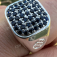 Black Onyx Gemstone Hip Hop Men's Ring  customdiamjewel   