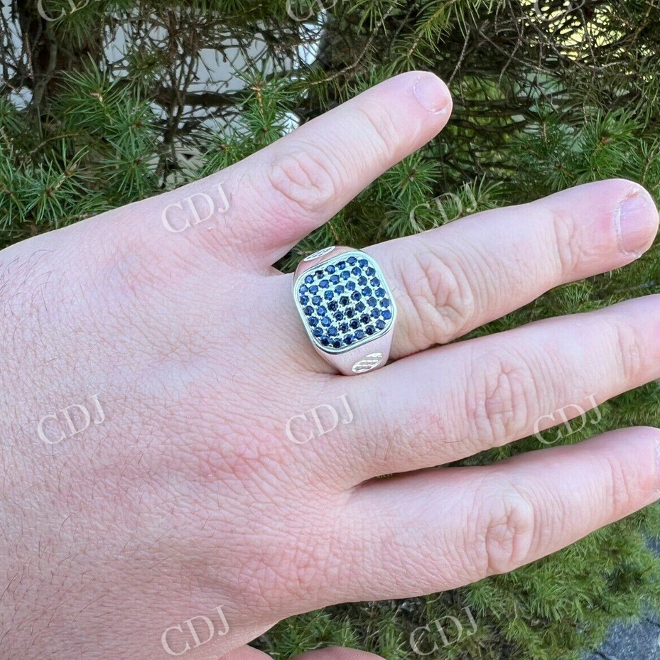 Black Onyx Gemstone Hip Hop Men's Ring  customdiamjewel   