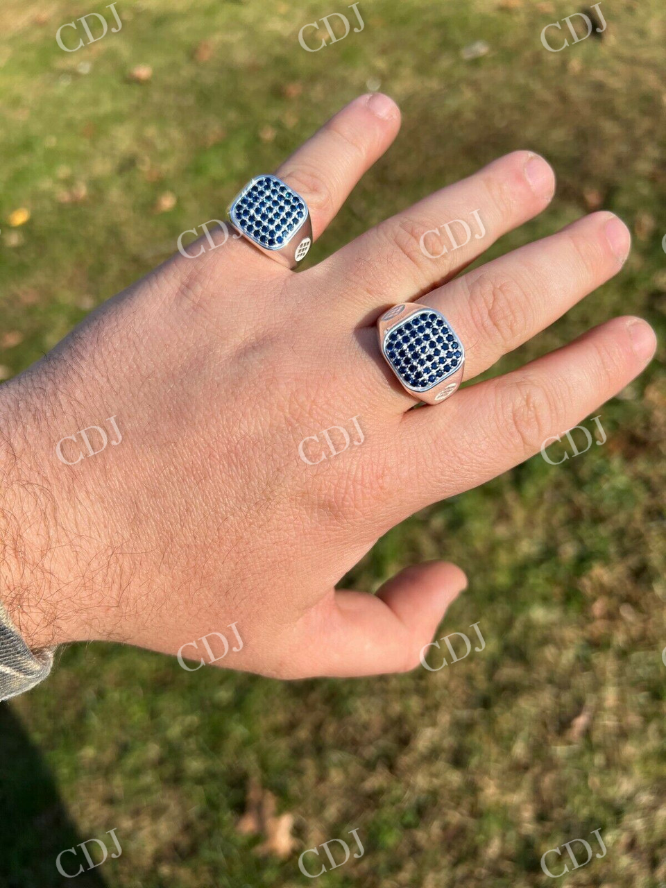 Black Onyx Gemstone Hip Hop Men's Ring  customdiamjewel   