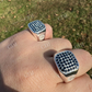 Black Onyx Gemstone Hip Hop Men's Ring  customdiamjewel   