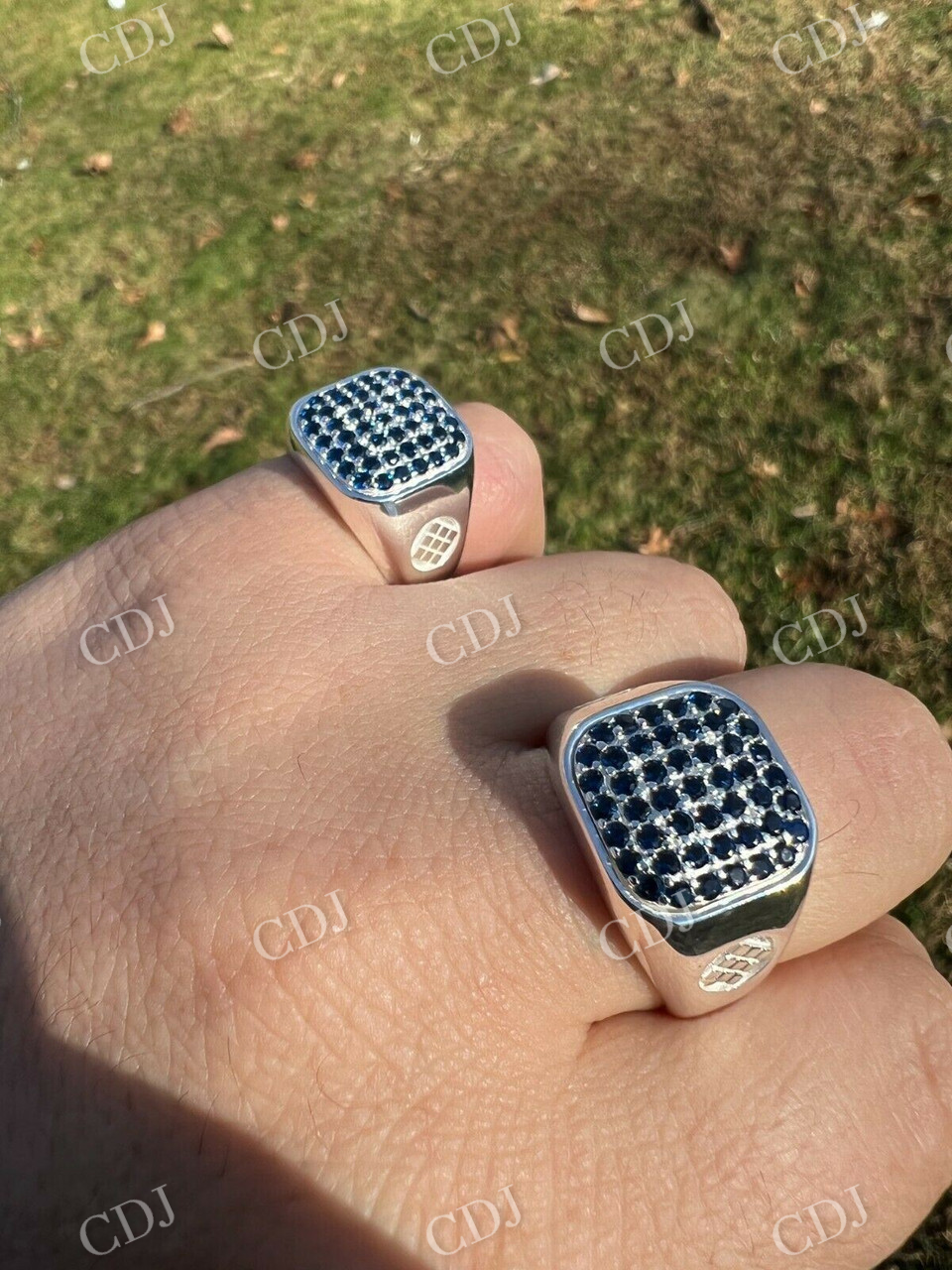 Black Onyx Gemstone Hip Hop Men's Ring  customdiamjewel   