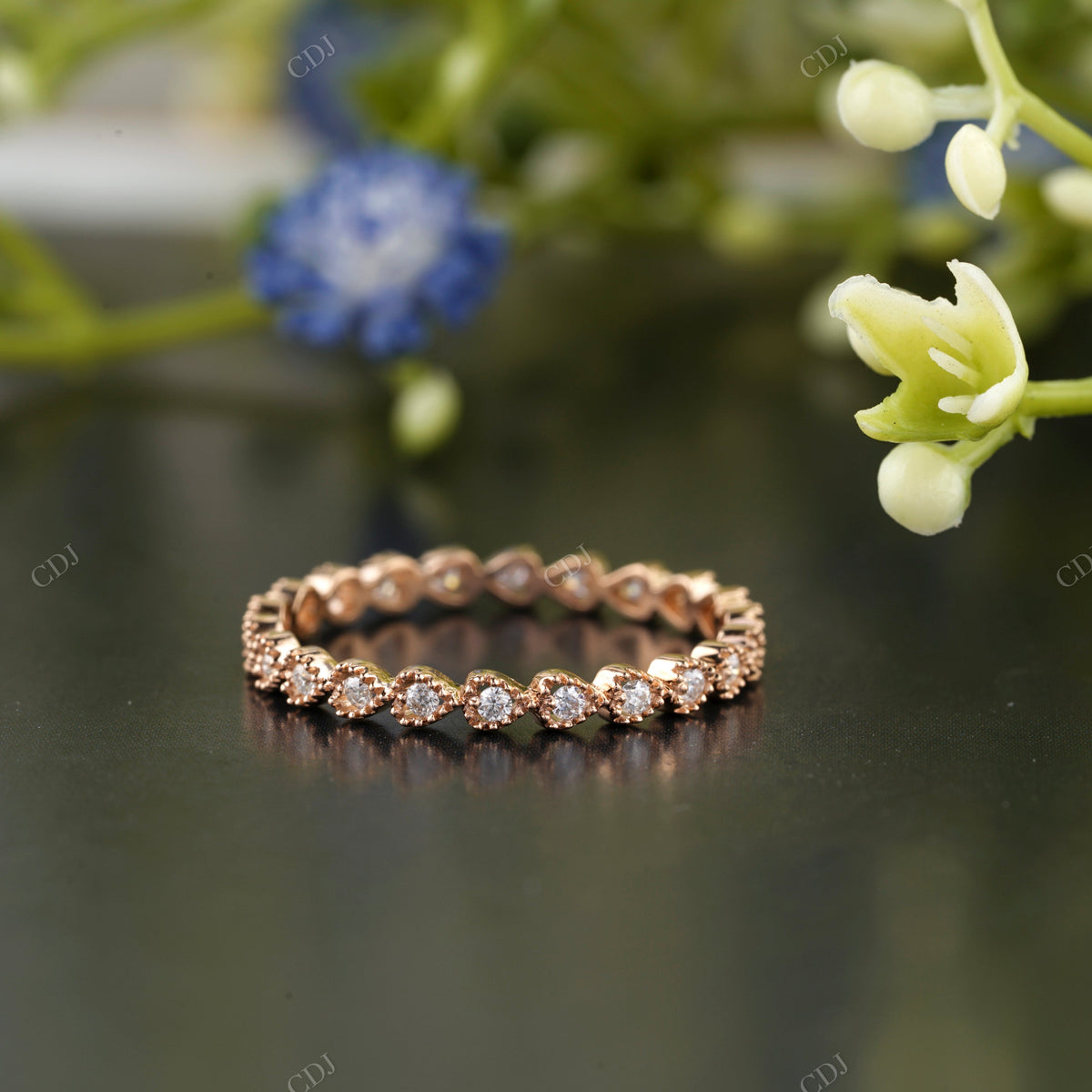 Lab-Grown Diamond Beaded Eternity Band customdiamjewel