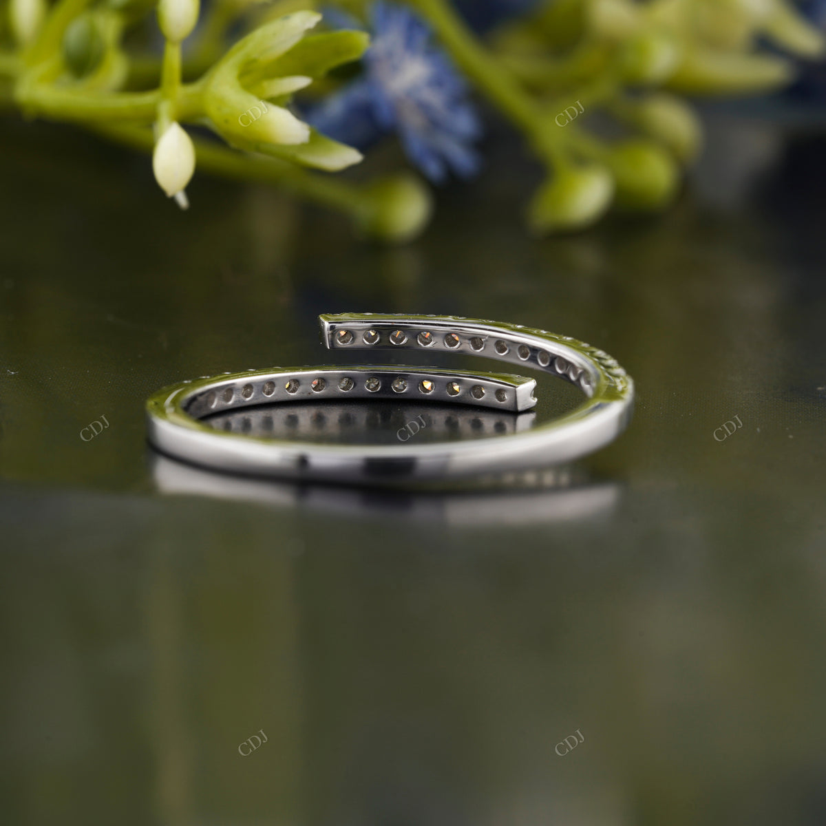 Lab-Grown Diamond Open Cuff Band