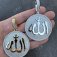 Gold Allah Medallion Arabic Pendant  customdiamjewel   