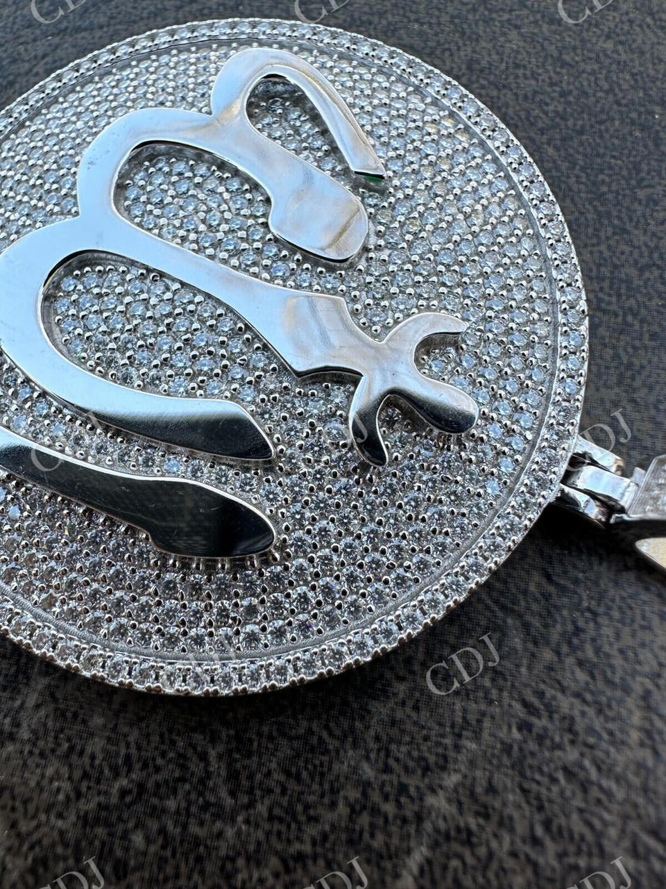 Gold Allah Medallion Arabic Pendant  customdiamjewel   