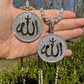 Gold Allah Medallion Arabic Pendant  customdiamjewel   