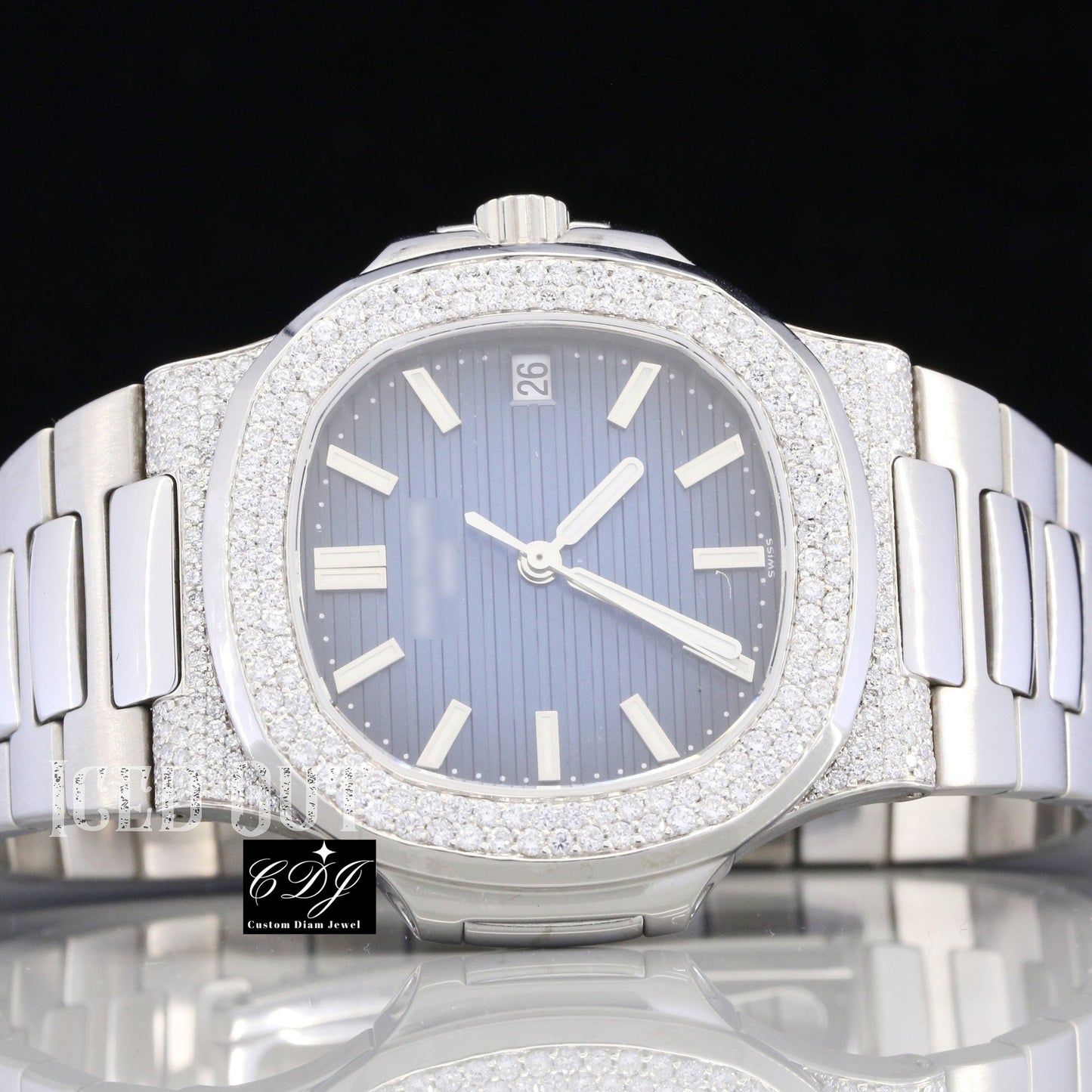 Hip Hop Bezel Set Patek Philippe Watch customdiamjewel