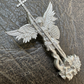 Moissanite Saint St Michael Slaying Dragon Archangel Pendant  customdiamjewel   