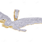 2.25 CTW Moissanite Sterling Silver Bald Eagle Pendant CustomDiamJewel